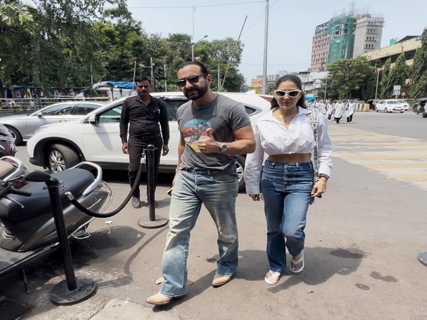 Actor Saif Ali Khan and his daughter Sara Ali Khan (Image source: ANI)