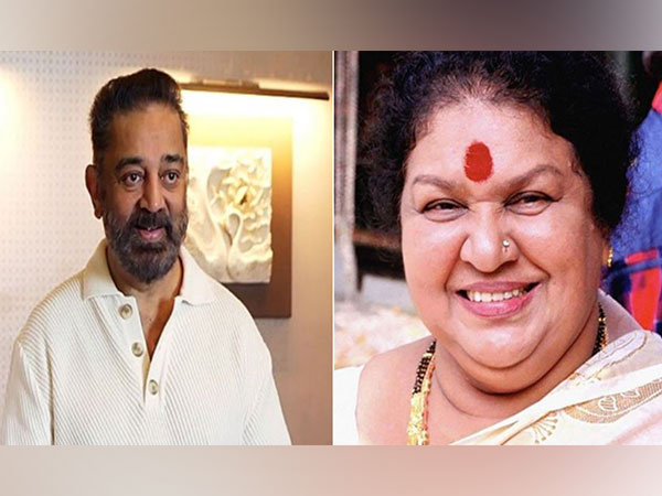 Kamal Haasan, Kaviyoor Ponnamma (Photo/Facebook@@CMPinarayiVijayan, ANI)