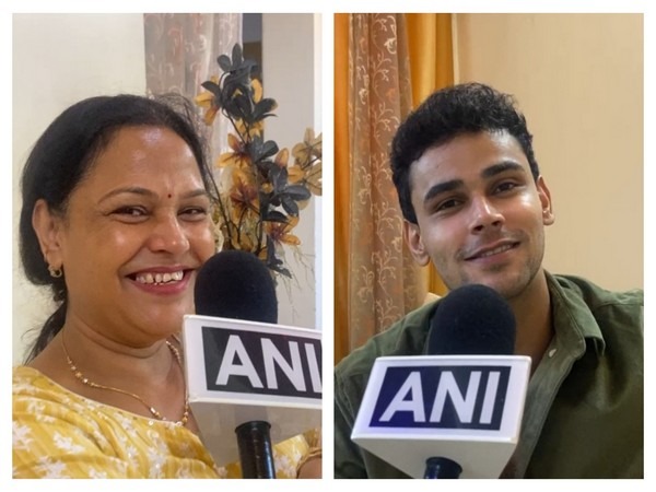 Kshitij Chauhan and his mother Archana Chauhan (Photo/ANI)