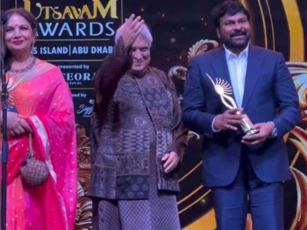 Megastar Chiranjeevi, Javed Akhtar, Shabana Azmi (Photo/iifautsavam)