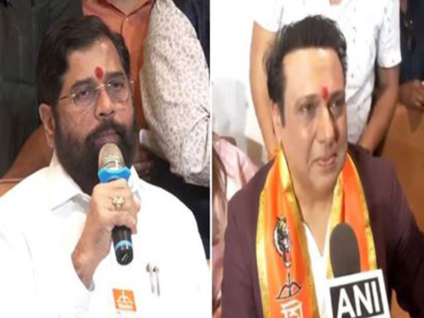 Maharashtra CM Eknath Shinde, Govinda (Photo/ANI)