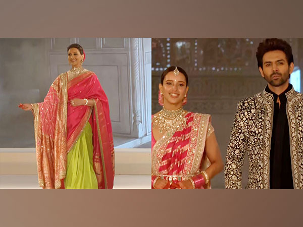 Sonali Bendre, Kartik Aaryan and Triptii Dimri (Image source/ANI) 