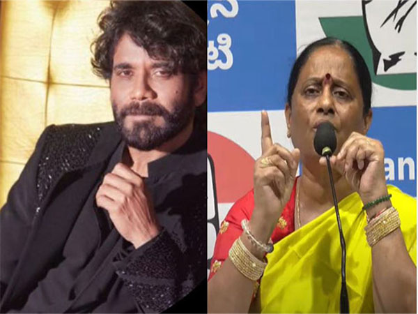 Nagarjuna Akkineni, Telangana Minister Konda Surekha (Photo/X@nagarjuna, ANI)
