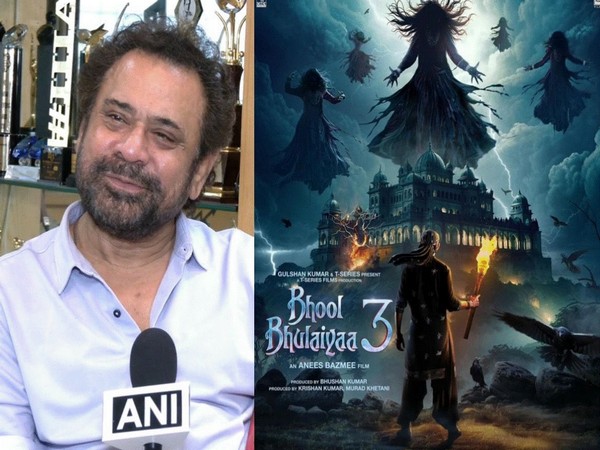 Anees Bazmee(Image source/ANI),  Bhool Bhulaiyaa 3 poster (Photo/Instagram@kartikaaryan)