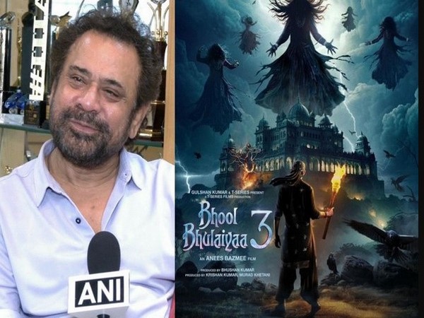 Anees Bazmee(Image source/ANI), Bhool Bhulaiyaa 3 poster (Photo/Instagram@kartikaaryan) 