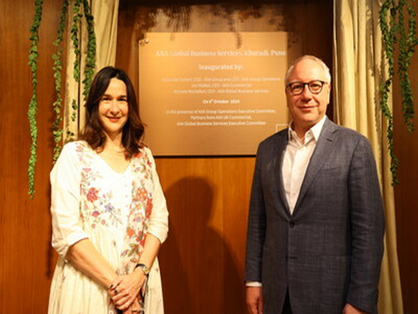 Alexander Vollert, AXA Group COO and AXA Group Operations CEO and Michele Rochefort, CEO AXA Global Business Services at the opening of the new state-of-the-art office space in Pune, Maharashtra