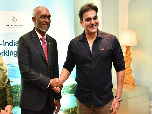 Maldives President Muizzu  and actor Arbaaz Khan (Image source: Arbaaz Khan's X account)