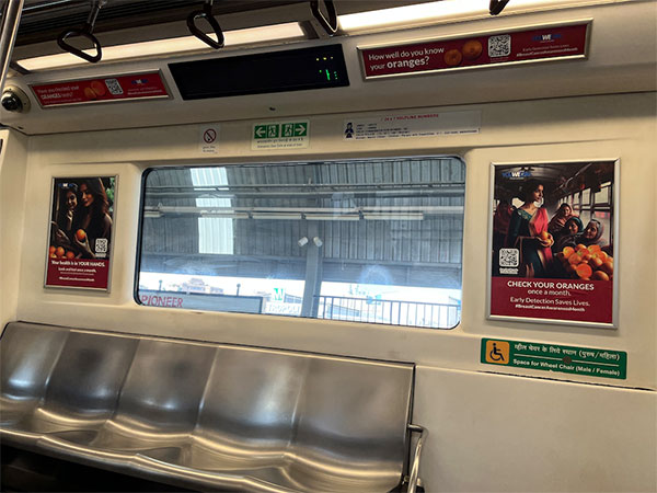 YouWeCan Foundation's ‘Your Health is in Your Hands’ Campaign on Breast Cancer Awareness in Delhi Metro Yellow Line