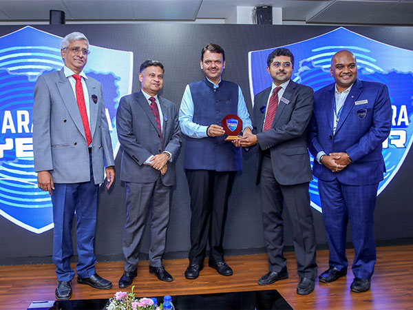 Maharashtra Deputy CM Fadnavis with the LTTS leadership at the inauguration of the Cyber Command & Control Center