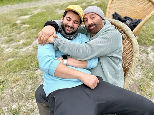 Sunny Deol with his son Karan Deol (Image Source; Instagram@karandeol)