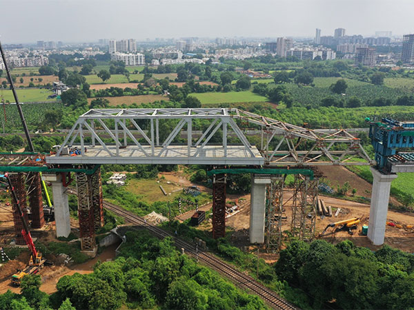 Visuals of the completed bridge in Vadodara (Photo/ANI)