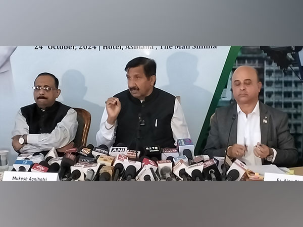 Himachal Pradesh Deputy CM Mukesh Agnihotri addresses media. (Photo/ANI)