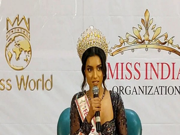 Femina Miss India World 2024 Nikita Powal in Ujjain (Image source/ANI) 