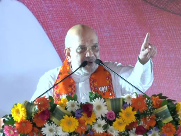 Union Minister Amit Shah addresses rally in Jharkhand's Hazaribag. (Photo/ANI)
