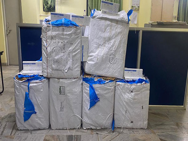 Customs seize smuggled foreign-origin cigarettes worth Rs 68 lakhs in Guwahati (Photo/ANI)