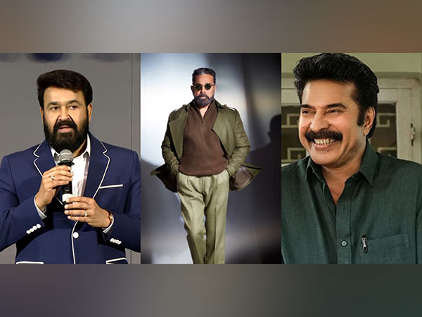 Mohanlal (Photo/ANI), Kamal Haasan (image source: Instagarm/ @ ikamalhaasan), Mammootty (Image source: Instagram)