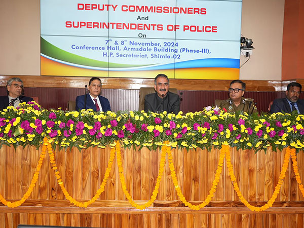 Himachal Pradesh Chief Minister Sukhvinder Singh Sukhu presides opening session of DC-SP conference (Photo/ANI)