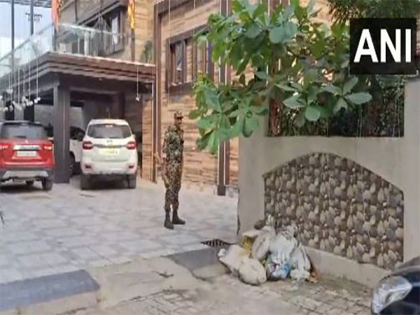 A raid is underway at residence of Sunil Srivastava (Photo/ANI) 