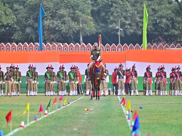 Visuals of the parade by the Dehradun Police (Photo/ANI) 