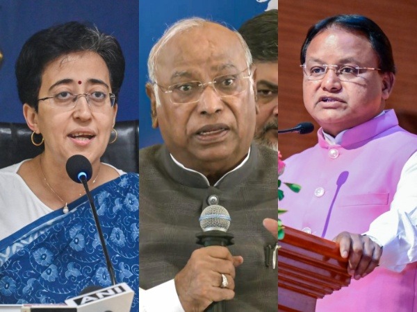 Delhi CM Atishi, Congress President Mallikarjun Kharge and Odisha CM Mohan Charan Majhi. (File Photos/ANI)