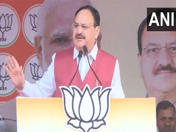 BJP National President JP Nadda speaking at a rally in Jharkhand's Giridih (Photo/ANI)