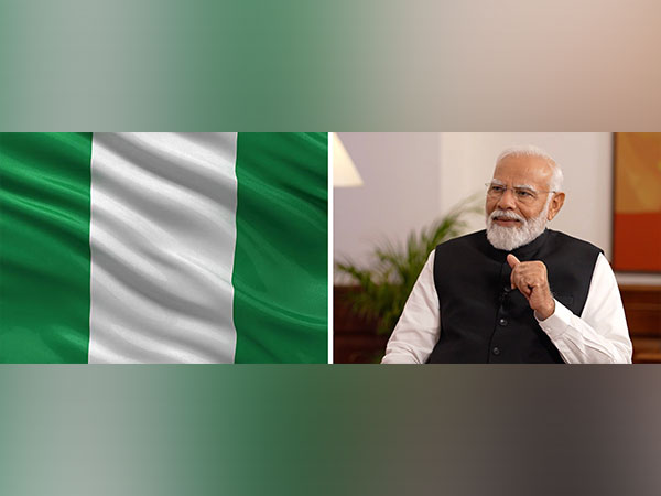 Nigeria flag and PM Modi file photo (Photo credits/ pexels and ANI)