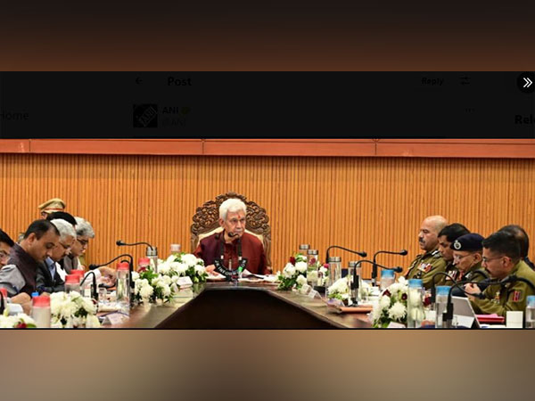 J-K LG Manoj Sinha chairs review meeting (Photo/X:@OfficeOfLGJandK)