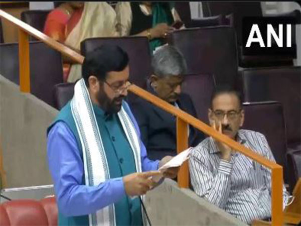 Haryana CM Nayab Singh Saini in Haryana Assembly (Photo/ANI)