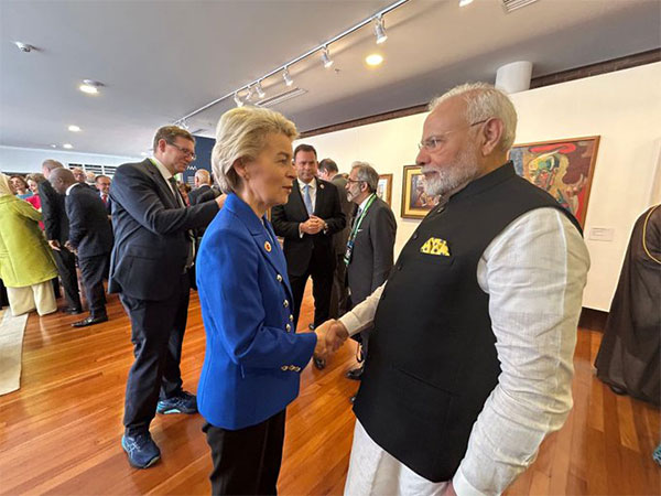 Prime Minister Modi meets with EU Commission President Ursula von der Leyen. (Photo/ ANI)