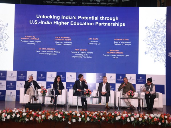 A panel discussion on US-India Higher Education partnerships (Photo/ANI)