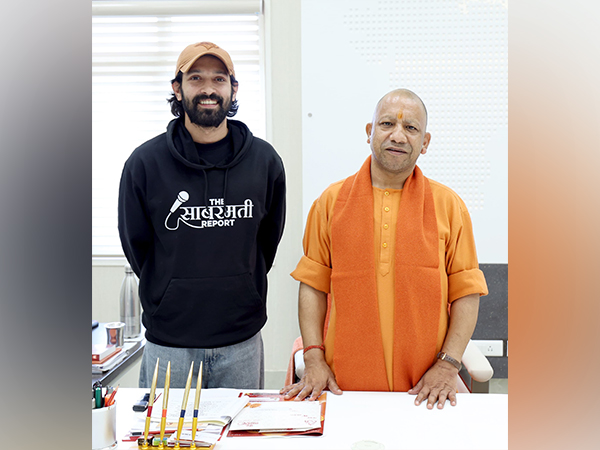 UP CM Yogi and actor Vikrant Massey (Image source: X/ @myogiadityanath)