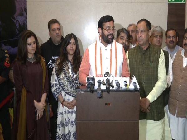  Riddhi Dogra, Ektaa Kapoor, Haryana Chief Minister Nayab Singh Saini (Image source/ANI) 