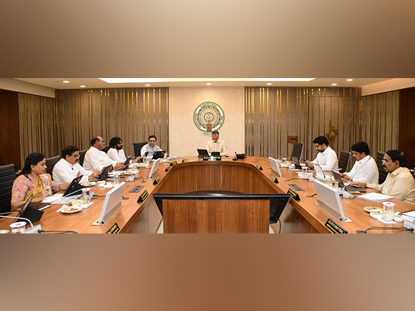 Andhra Pradesh Chief Minister Chandrababu Naidu in the meeting. (Photo/ANI)
