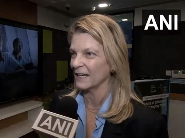 Cynthia McCaffrey discusses climate change and its impact on children in India. (Photo: ANI)