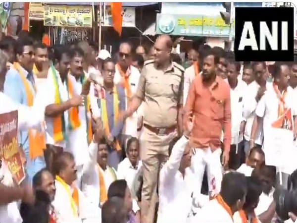 BJP workers stage protests in Karnataka's Kalaburagi against 