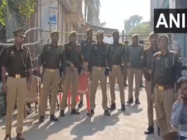 Security tightened outside Shahi Jama Masjid in Sambhal. (Photo/ANI)