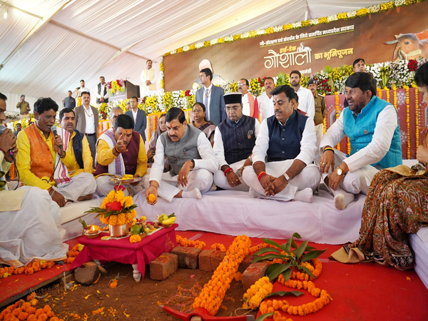 MP CM Mohan Yadav performing Bhoomi-pujan (Photo/X @DrMohanYadav51)
