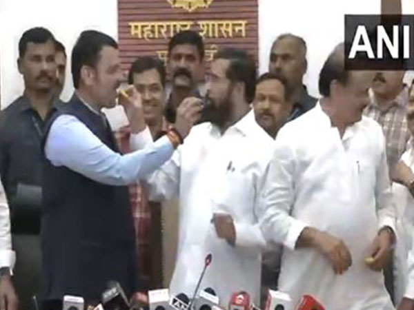 Maharashtra Chief Minister Eknath Shinde, Dy CMs Devendra Fadnavis and Ajit Pawar (Photo/ANI)