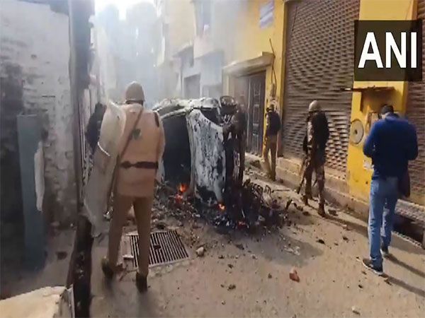 Visuals from the spot of stone pelting (Photo/ANI)