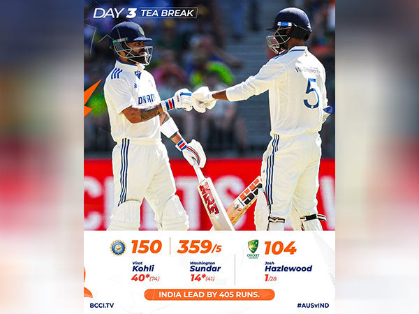 Virat Kohli and Washington Sundar (Photo: X/@BCCI)