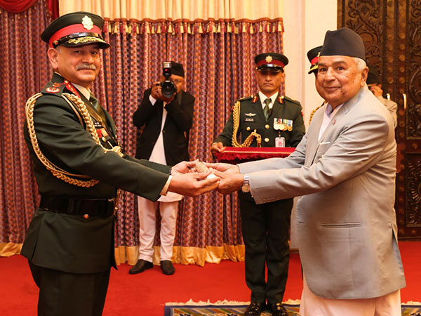 COAS General Upendra Dwivedi and Nepal President Ram Chandra Paudel (Photo/Ministry of Defence)