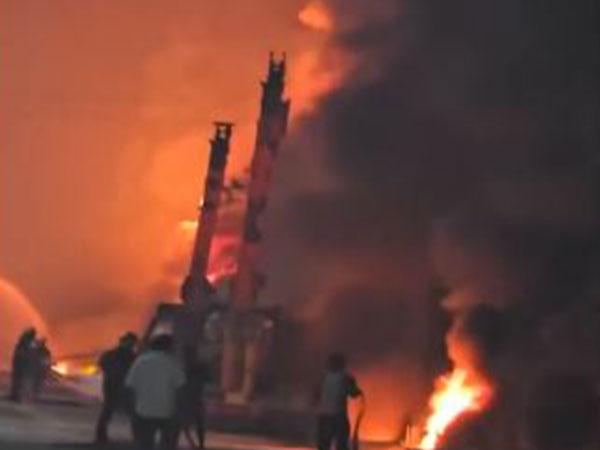 Fire broke out at a pharma factory in Ambarnath (Photo/ANI)