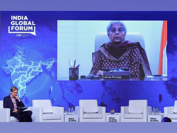 India’s Finance Minister Nirmala Sitharaman during a virtual Q&A session at IGF Dubai 2023