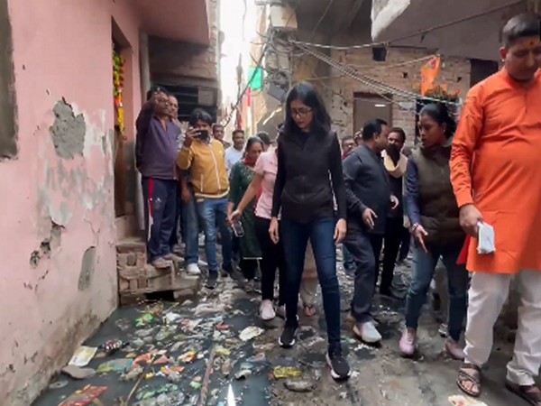 AAP MP Swati Maliwal visits Burari (Photo/Screengrab of video shared by Swati Maliwal on X@SwatiJaiHind)