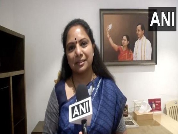 Bharat Rashtra Samithi MLC Kalvakuntla Kavitha (Photo/ANI)