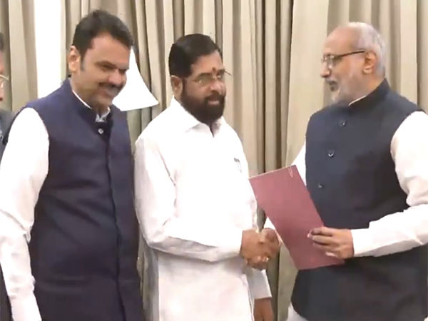 Maharashtra CM Eknath Shinde with Governor Radhakrishnan (Photo/ANI)