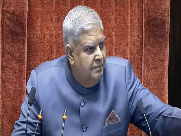 Vice President of India Jagdeep Dhankhar in Rajya Sabha (Photo Credit: Sansad TV)