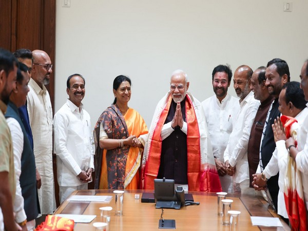 PM Modi meets Telangana BJP leaders (Photo: Narendra Modi/X)