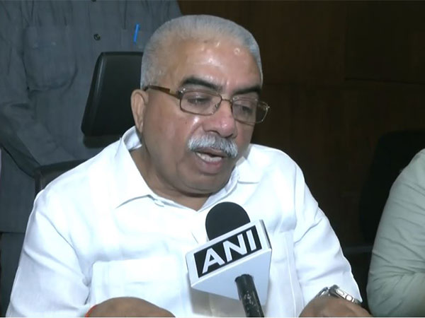 Rakesh Sachan, UP Minister of Micro, Small, and Medium Enterprises (Photo/ANI)