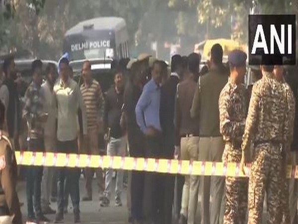 Police cordon off area in Prashant Vihar where an explosion is reported (Photo/ANI)
